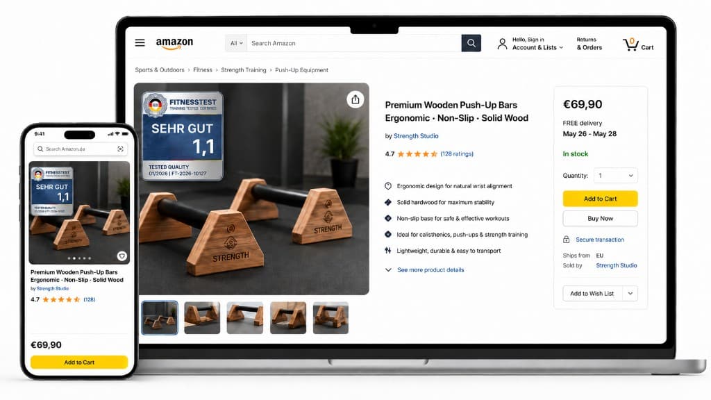 Amazon — Listing & product page